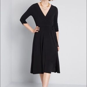 ModCloth Black Wrap Dress
